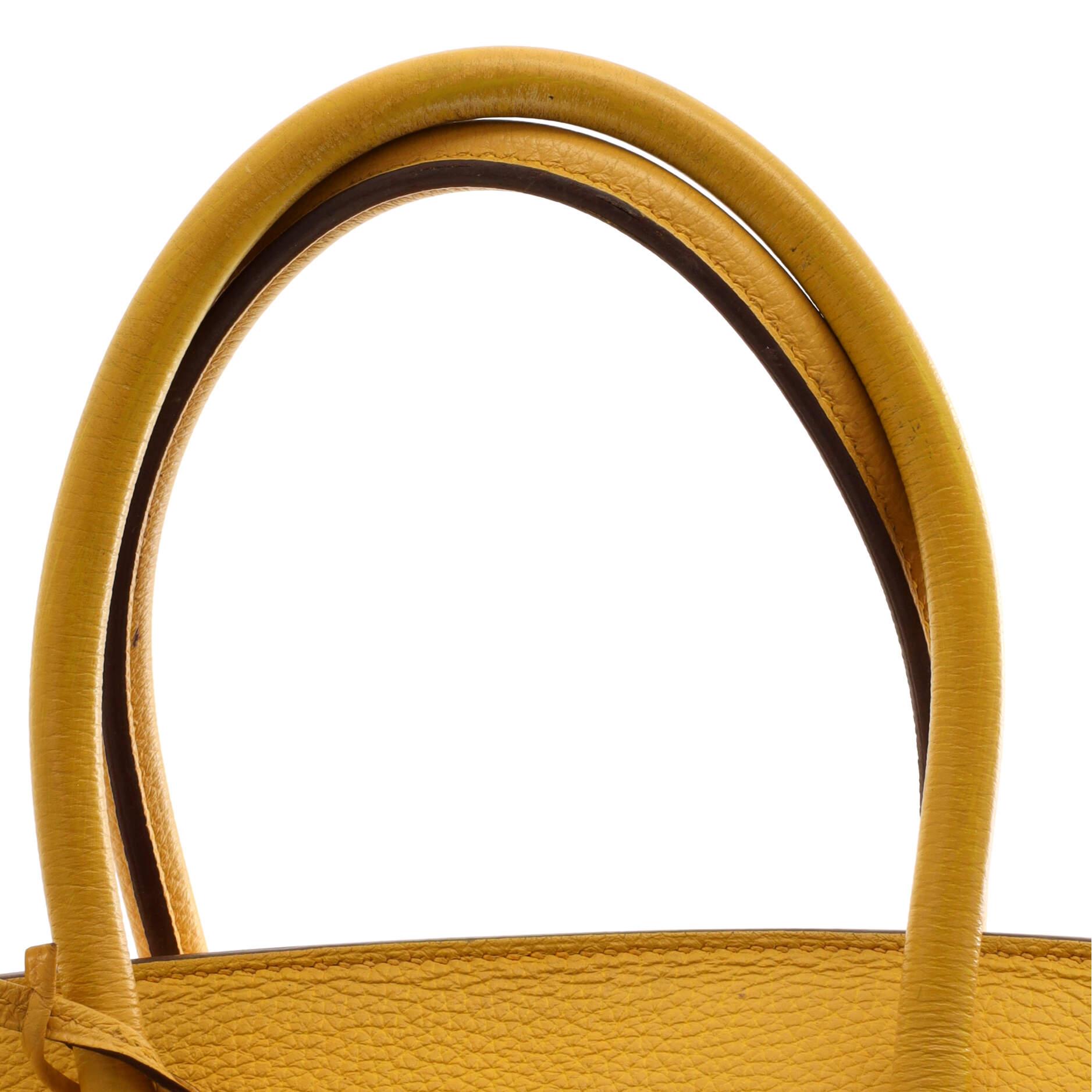 Hermes Birkin Handbag Soleil Togo With Gold Hardware 35 8