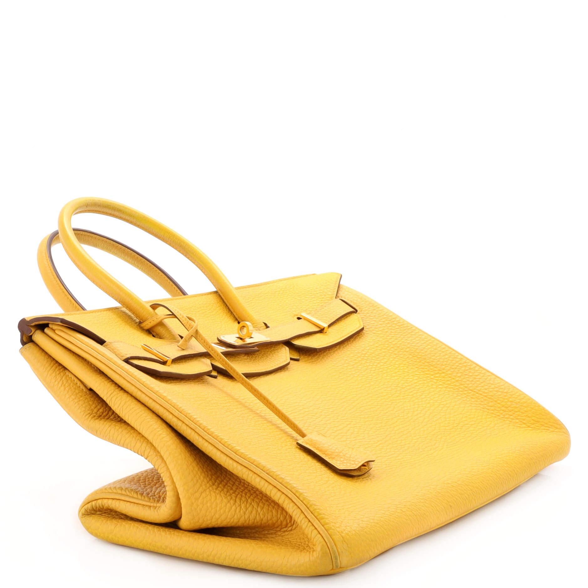 Hermes Birkin Handbag Soleil Togo With Gold Hardware 35 10