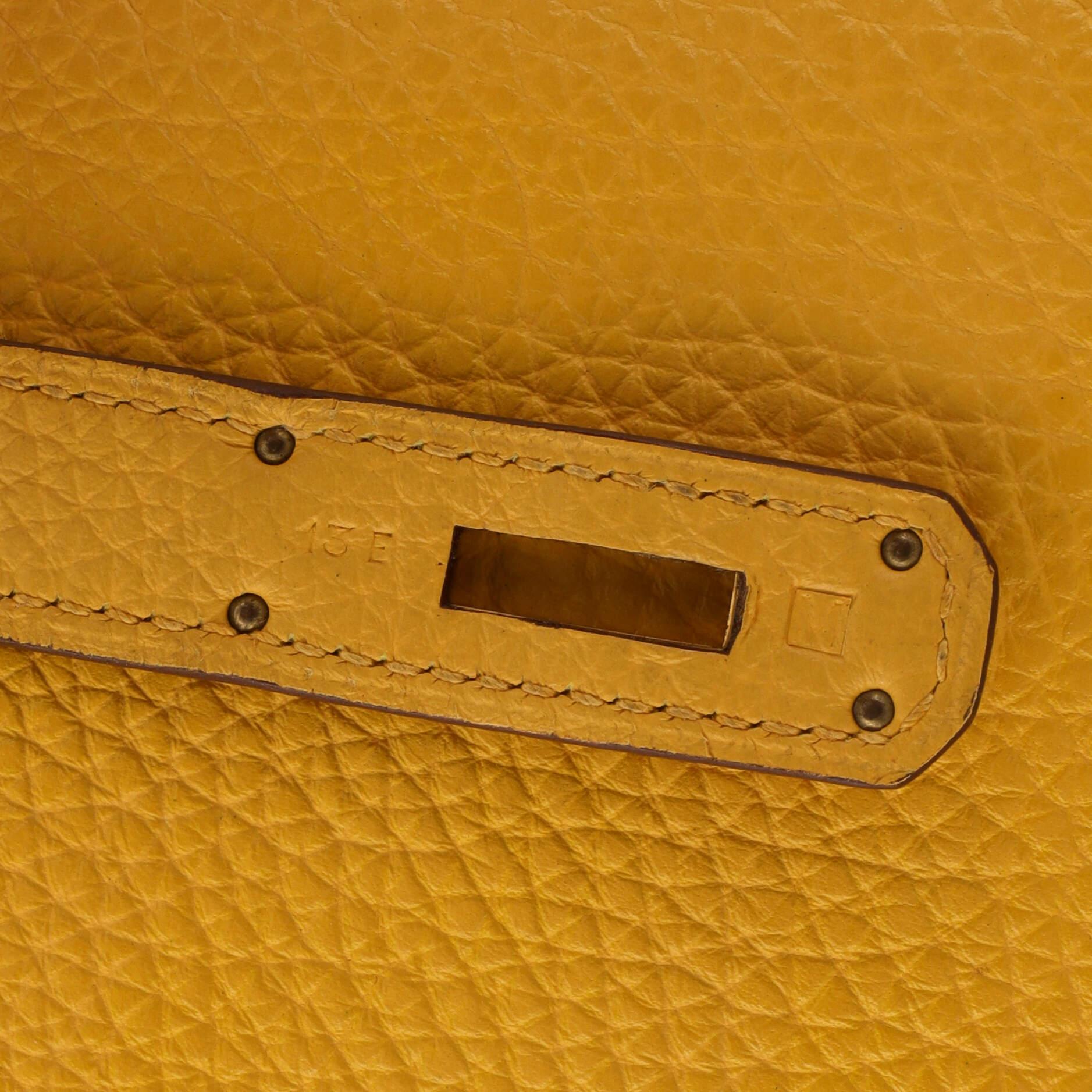 Hermes Birkin Handbag Soleil Togo With Gold Hardware 35 11