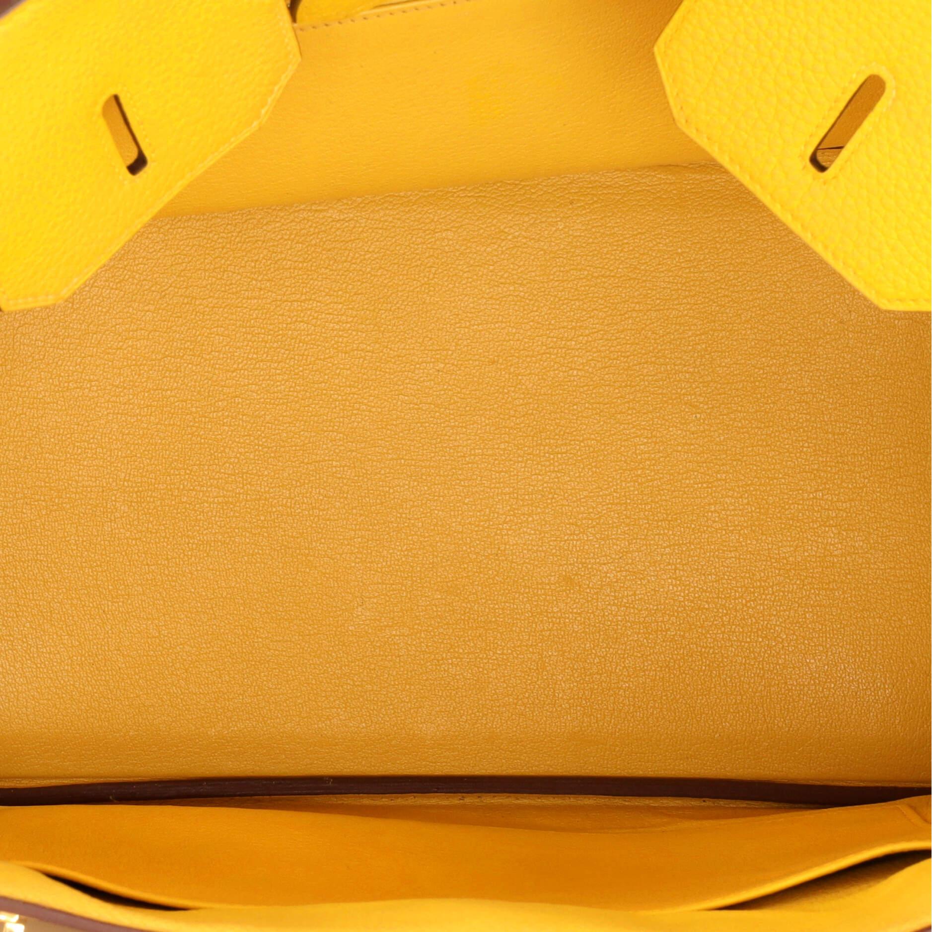 Hermes Birkin Handbag Soleil Togo With Gold Hardware 35 1