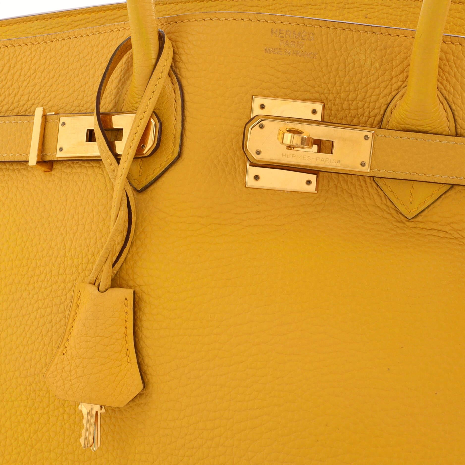 Hermes Birkin Handbag Soleil Togo With Gold Hardware 35 2