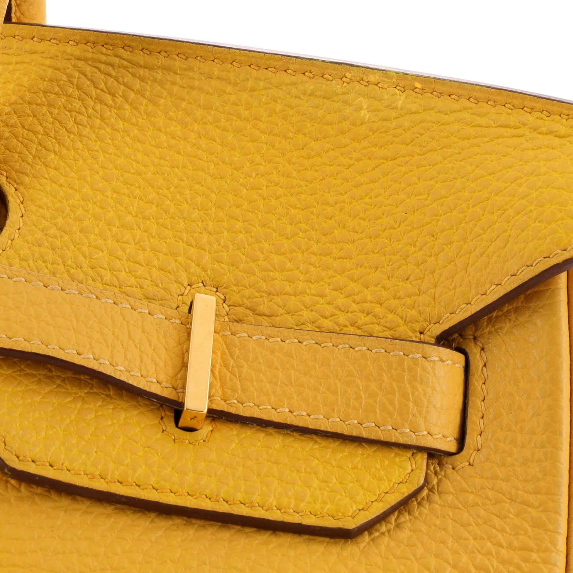 Hermes Birkin Handbag Soleil Togo With Gold Hardware 35 4