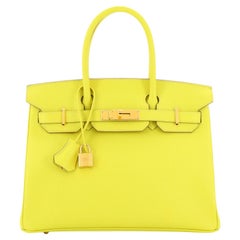 Hermès Soleil Yellow Togo 35cm Birkin Bag with Palladium at 1stDibs