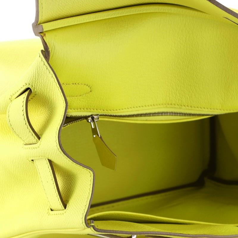 Hermes Birkin Handbag Soufre Epsom With Palladium Hardware 30  3