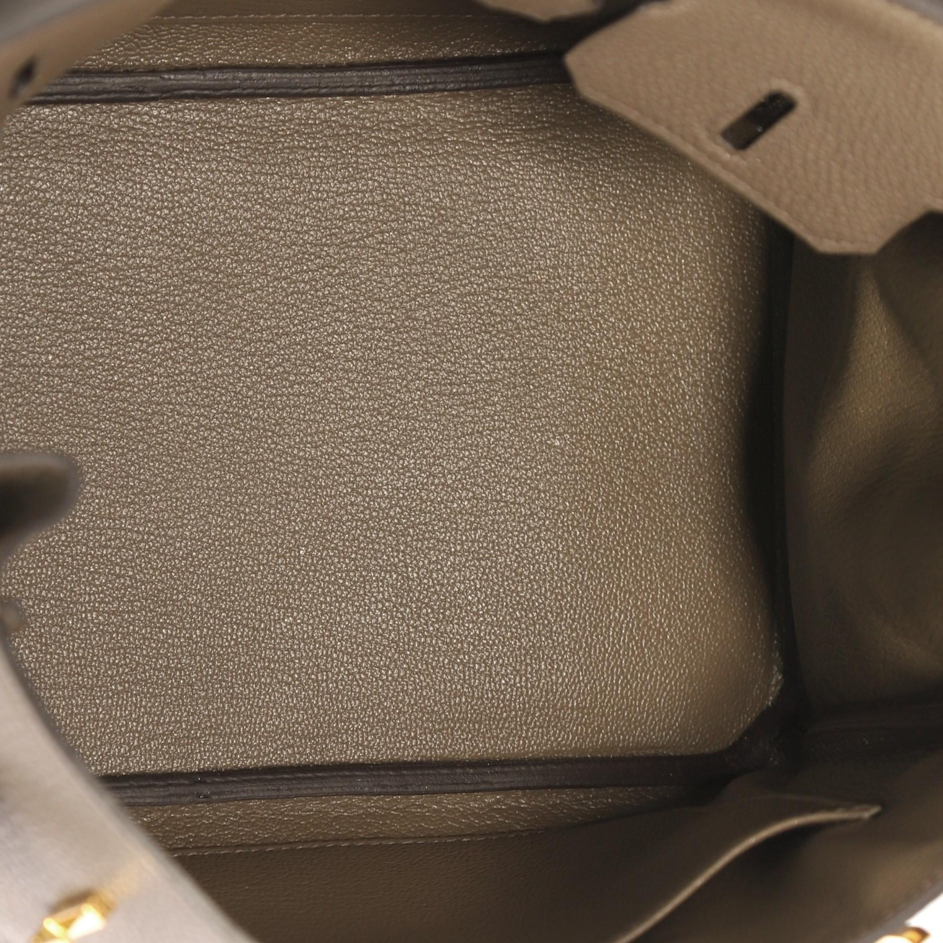 Women's Hermes Birkin Handbag Taupe Togo with Gold Hardware 25