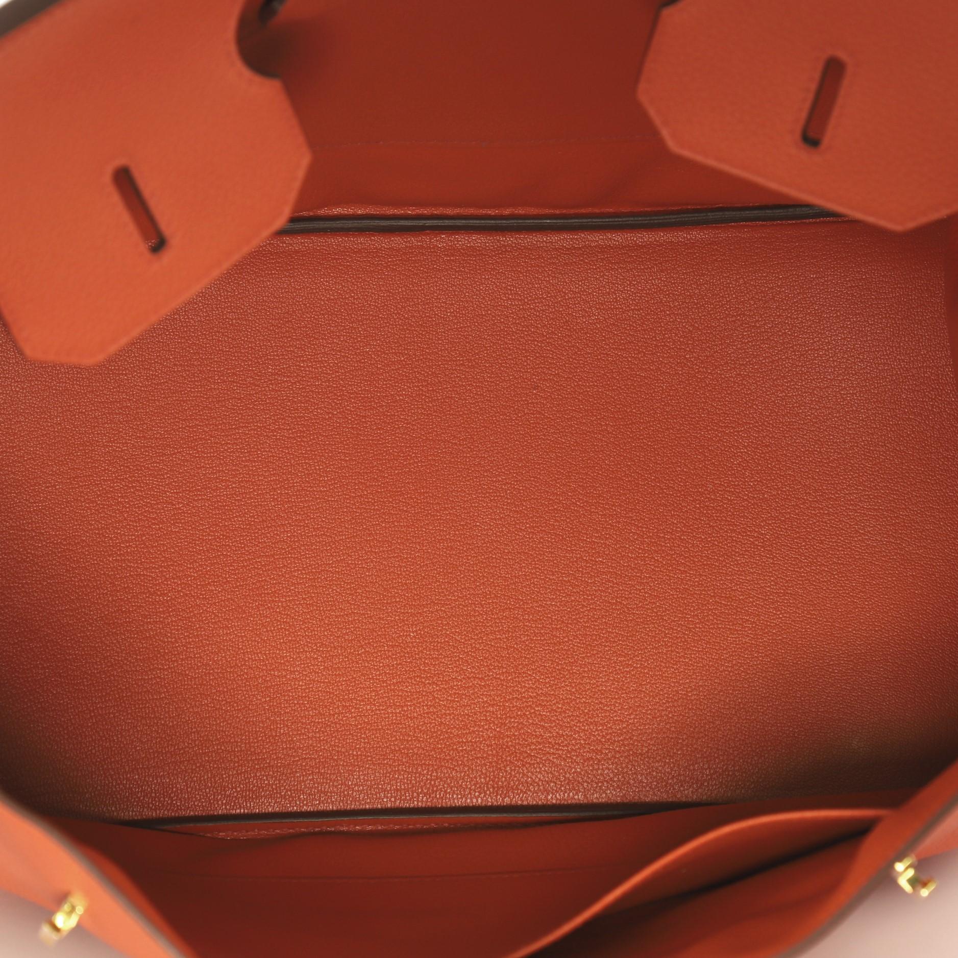 Hermes Birkin Handbag Terre Battue Togo With Gold Hardware 35 1