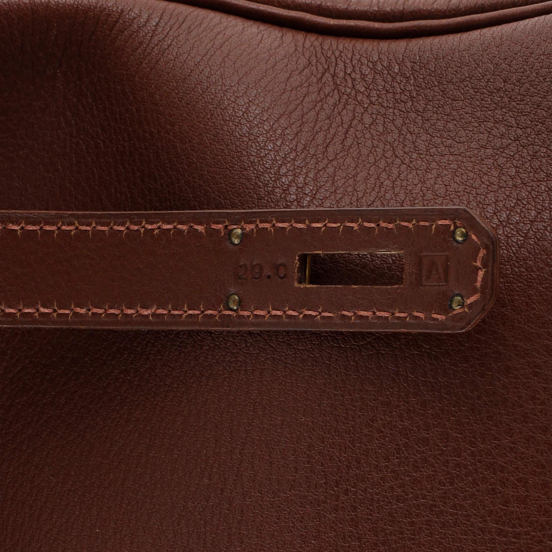 Hermes Birkin Handbag Terre Evergrain with Gold Hardware 35 9