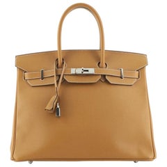 Hermes Birkin Handbag Toffee Epsom with Gold Hardware 35