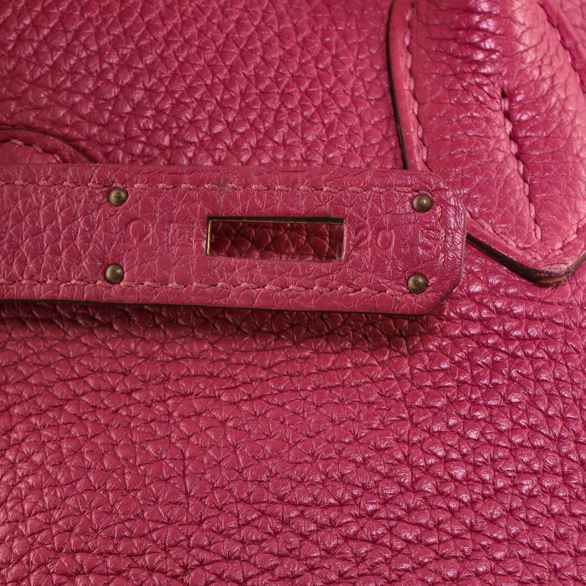 Hermes Birkin Handbag Tosca Clemence with Gold Hardware 35 4