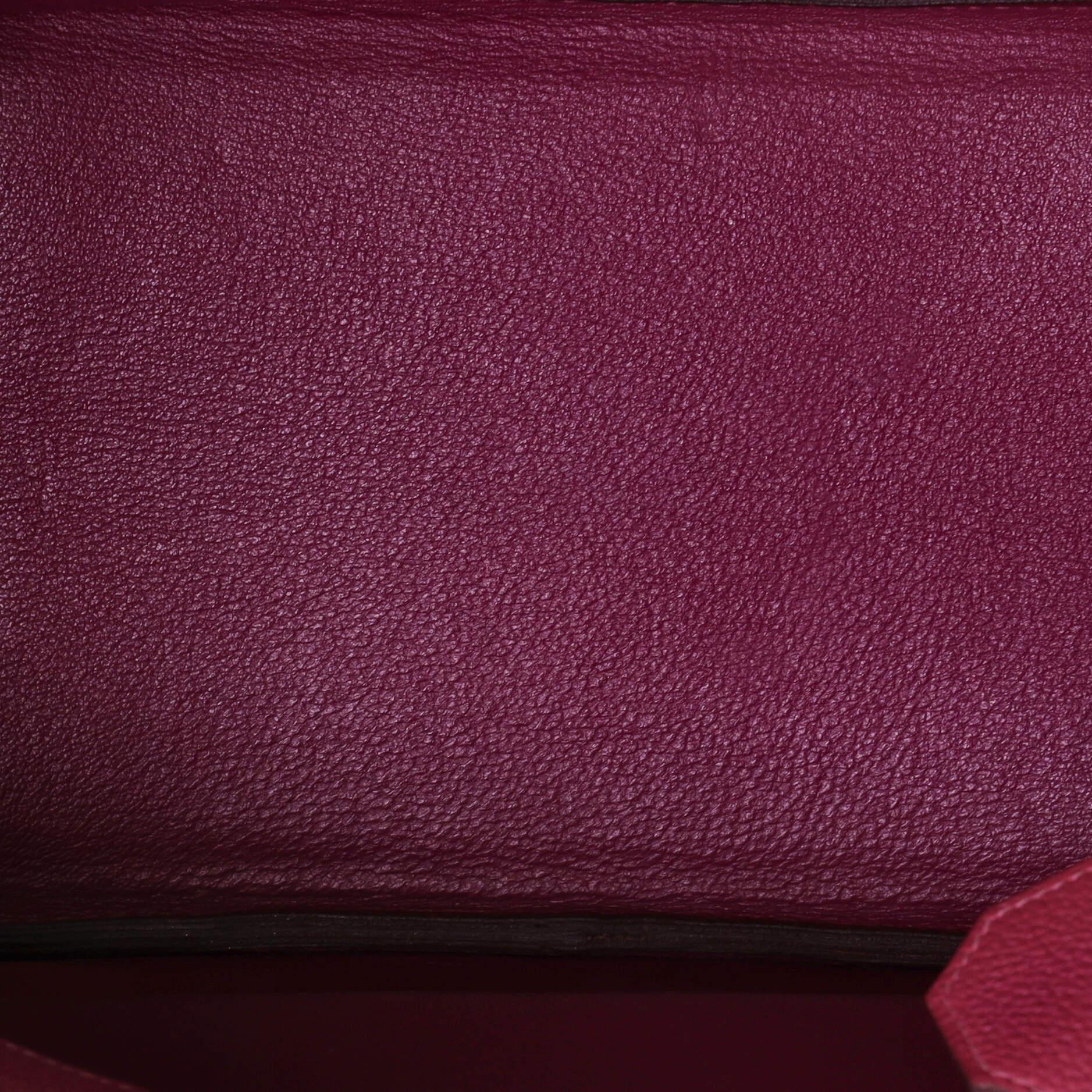 Pink Hermes Birkin Handbag Tosca Clemence with Gold Hardware 35