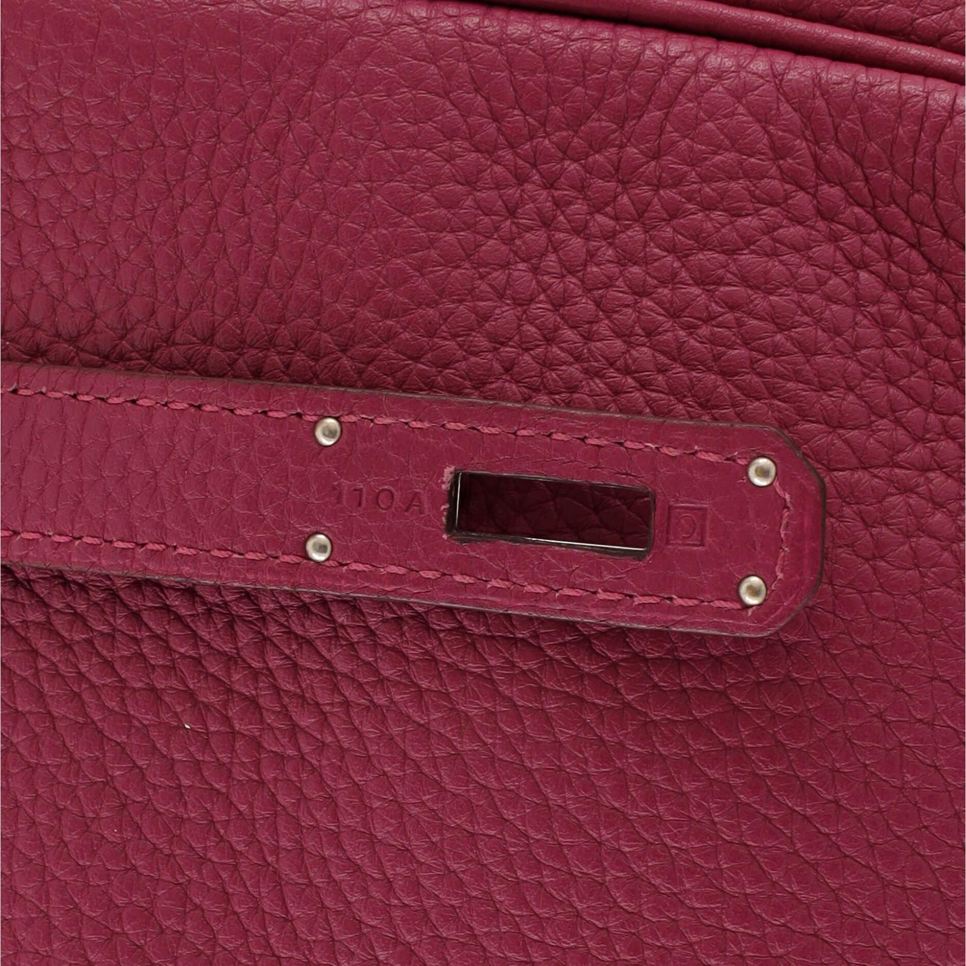 Hermes Birkin Handbag Tosca Clemence with Palladium Hardware 40 8
