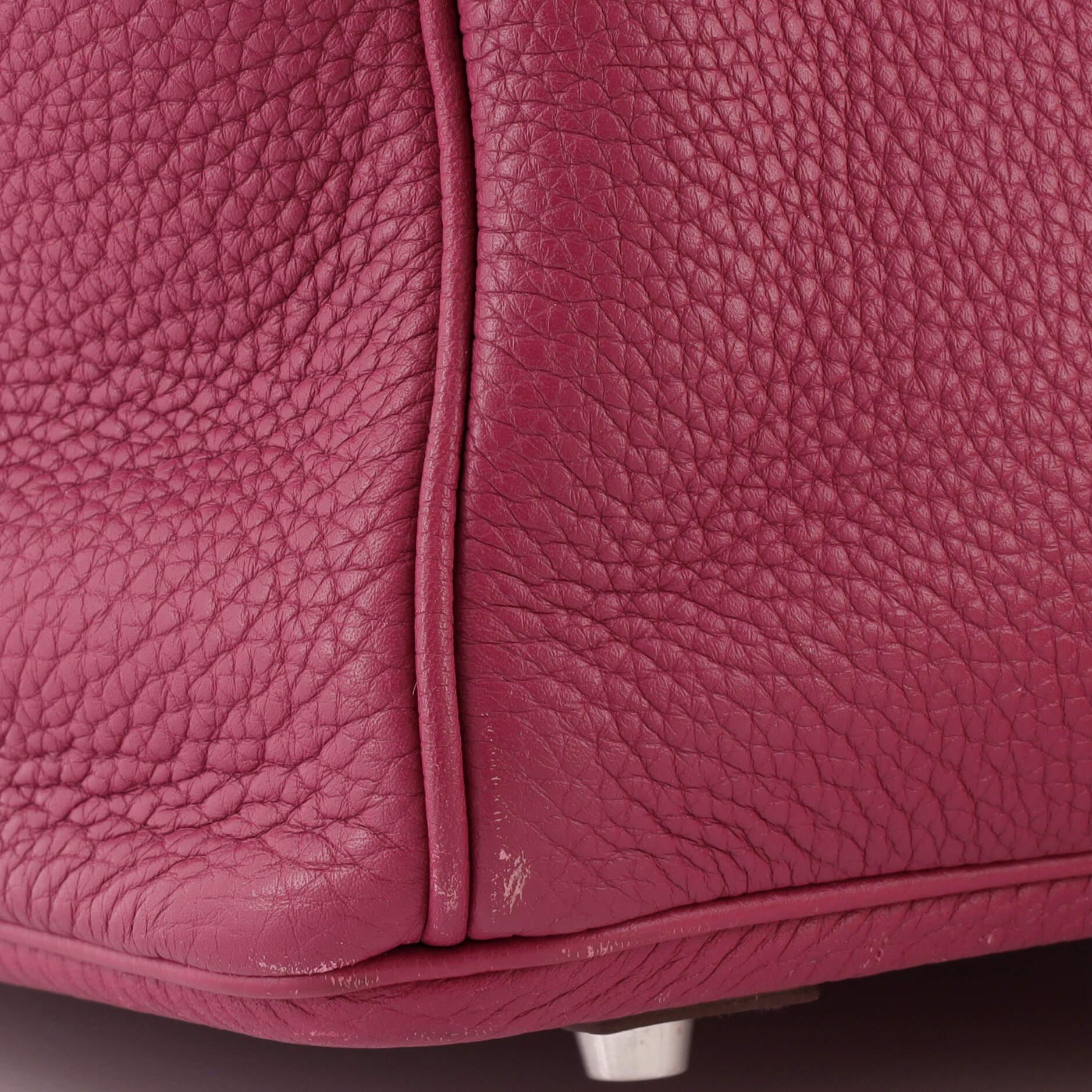 Hermes Birkin Handbag Tosca Clemence with Palladium Hardware 40 4