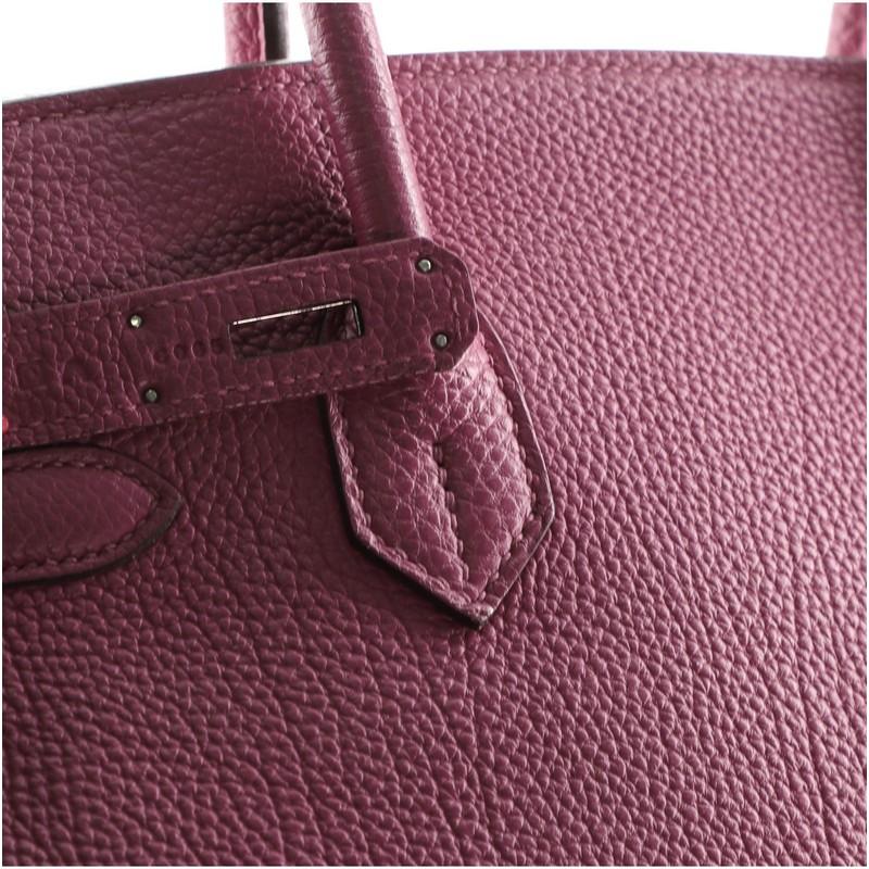 Hermes Birkin Handbag Tosca Togo with Palladium Hardware 30 5
