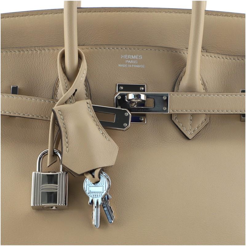 Hermes Birkin Handbag Trench Swift with Palladium Hardware 25 2