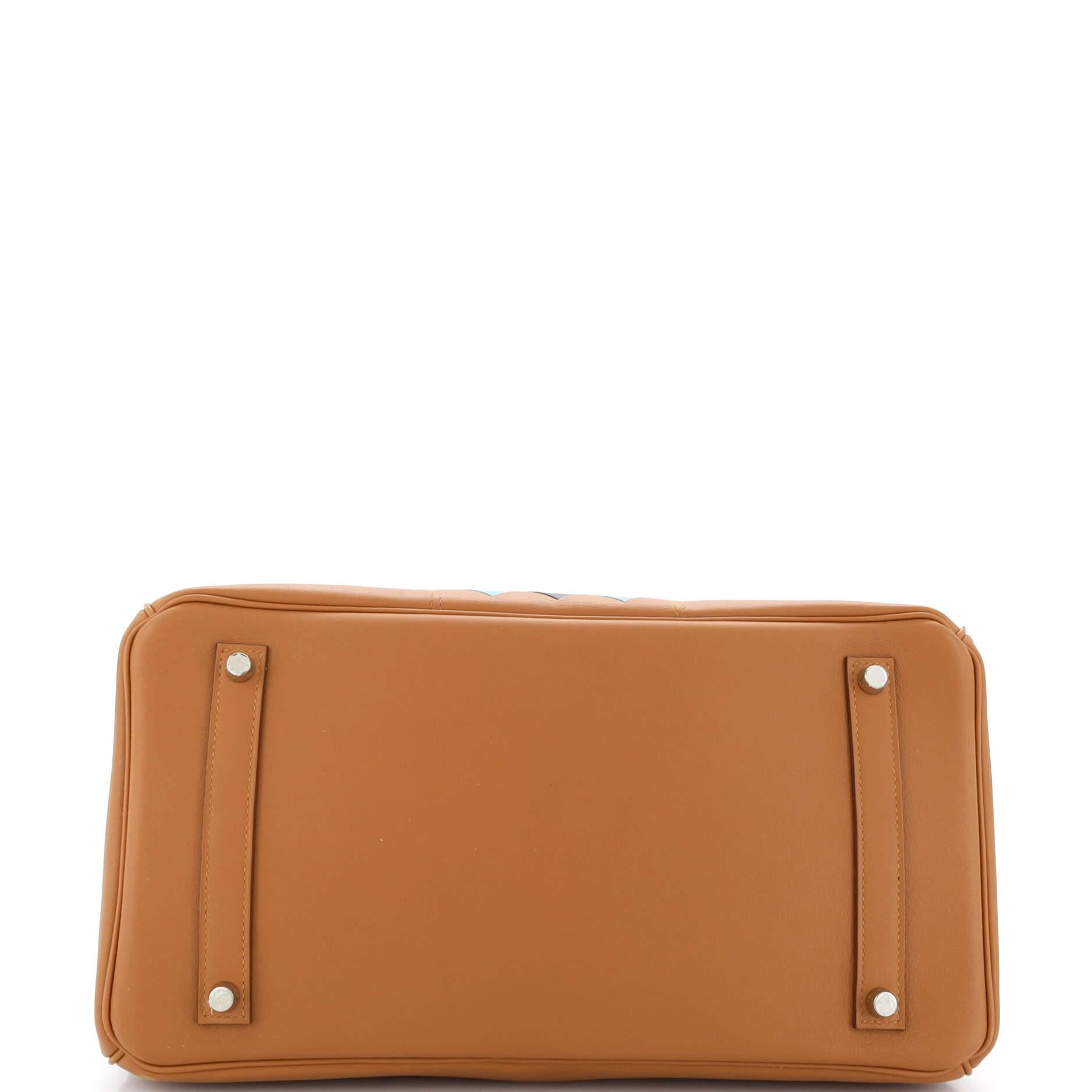Hermes Birkin Handbag Tressage Brown Swift and Palladium Hardware 35 1