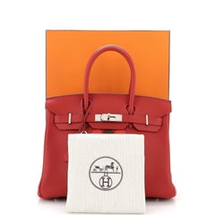 Hermes Birkin Handbag Tressage Red Swift and Palladium Hardware 30