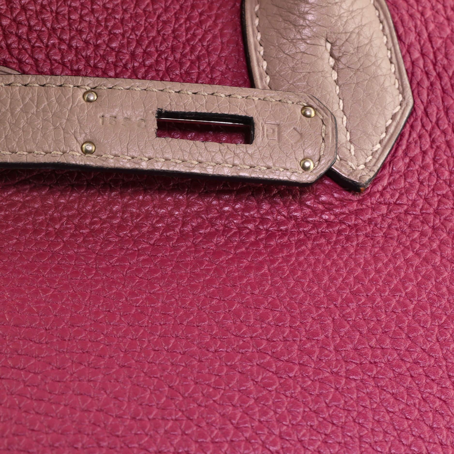 Hermes Birkin Handbag Tricolor Togo with Palladium Hardware 35 4
