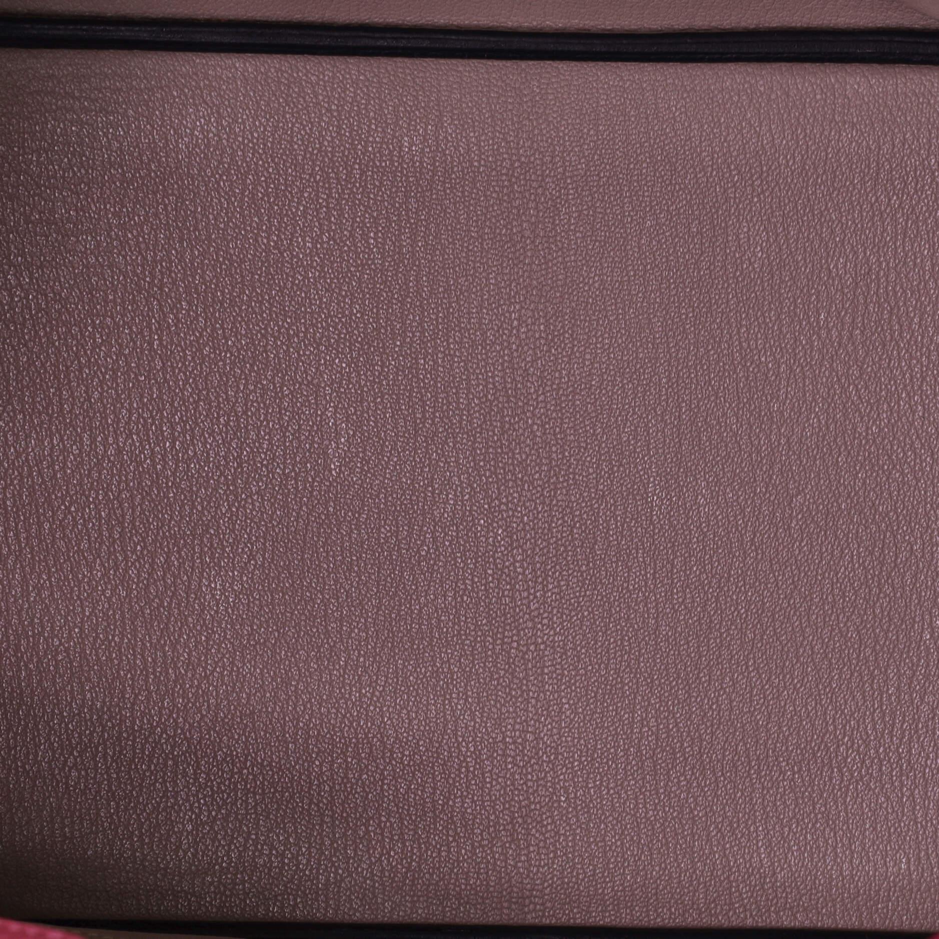 Purple Hermes Birkin Handbag Tricolor Togo with Palladium Hardware 35