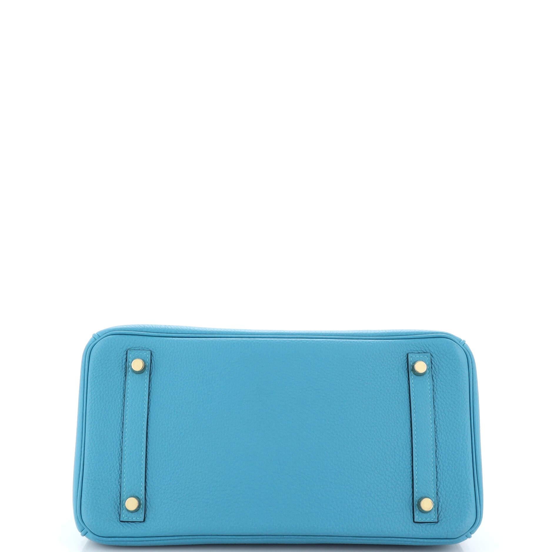 Hermes Birkin Handbag Turquoise Togo with Gold Hardware 30 1