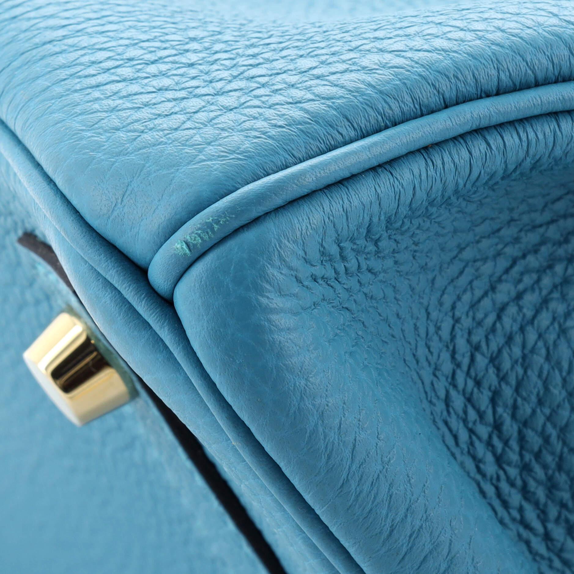 Hermes Birkin Handbag Turquoise Togo with Gold Hardware 30 4