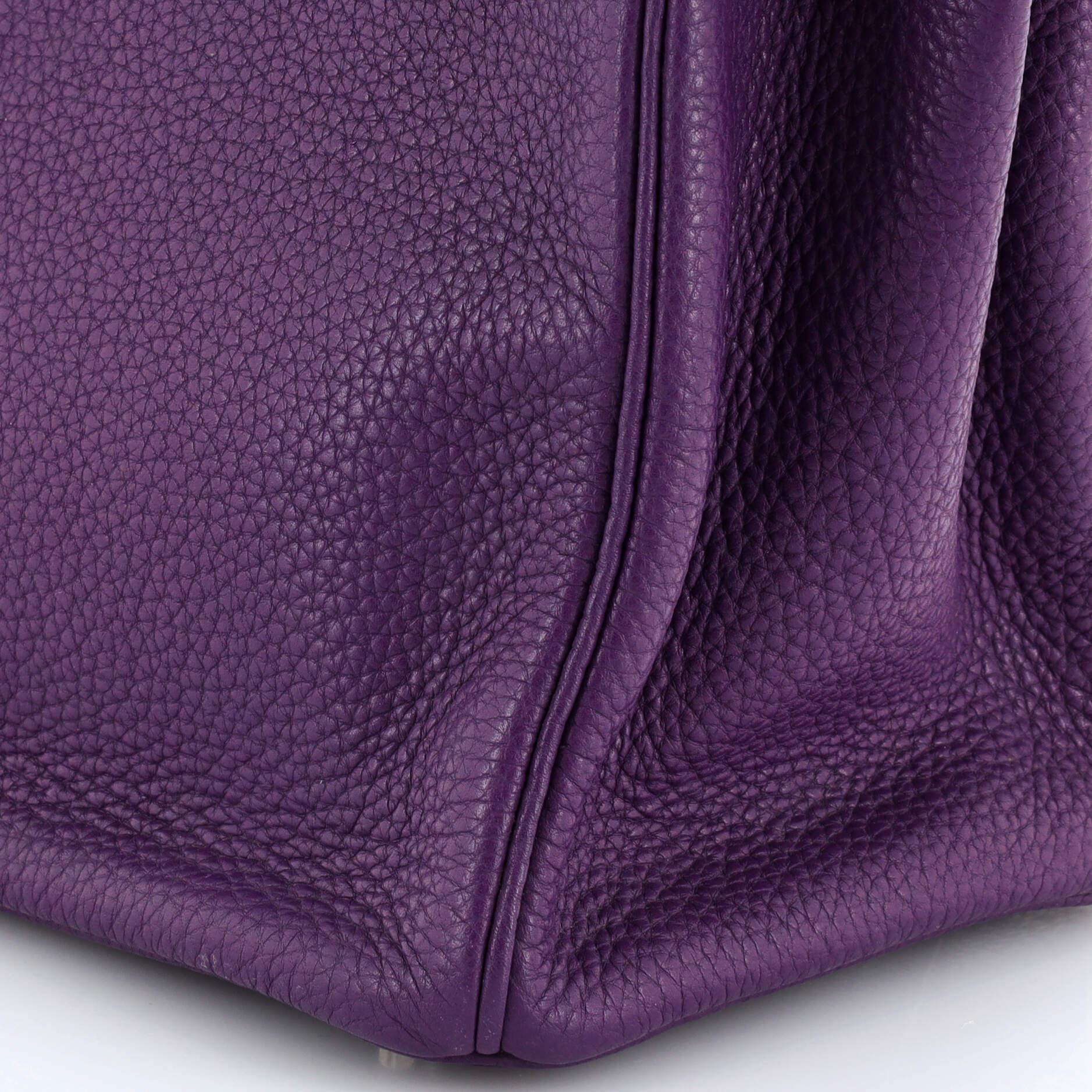 Hermes Birkin Handbag Ultraviolet Togo with Palladium Hardware 30 For Sale 3
