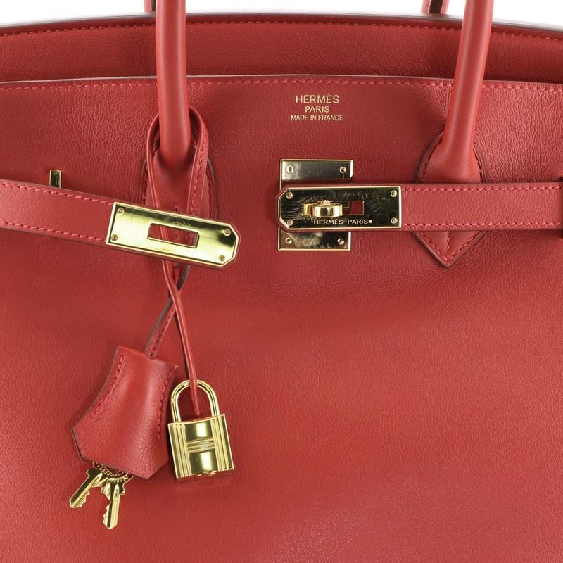 Hermes Birkin Handbag Vermillion Swift with Gold Hardware 35 2