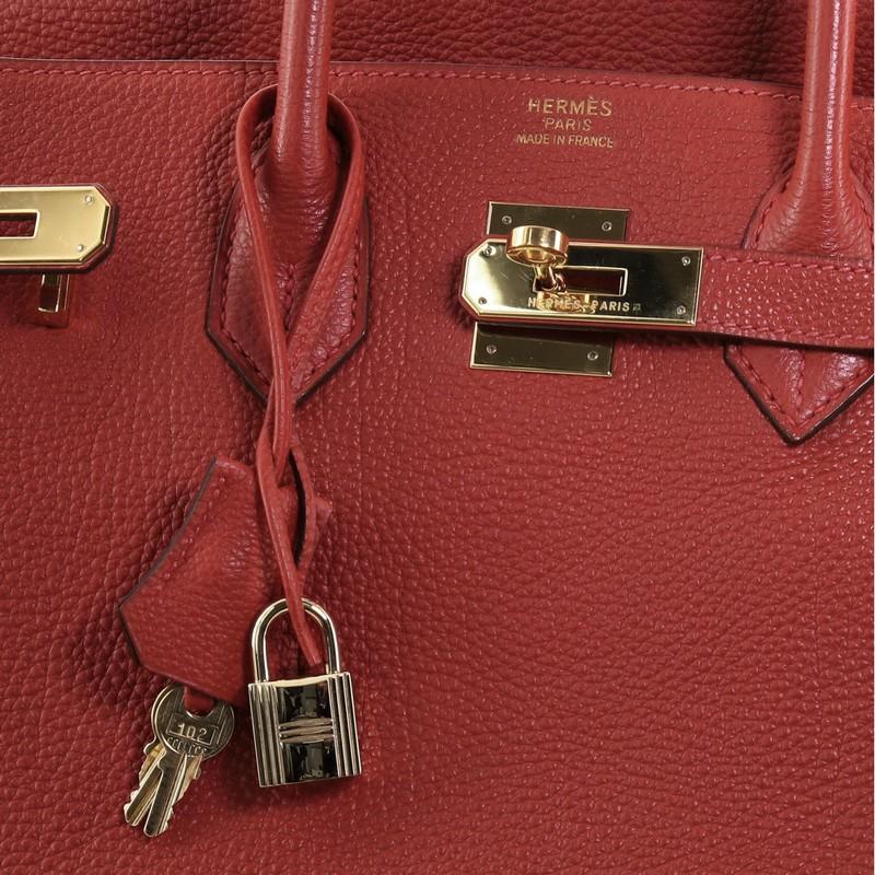 Hermes Birkin Handbag Vermillon Togo with Gold Hardware 35 4
