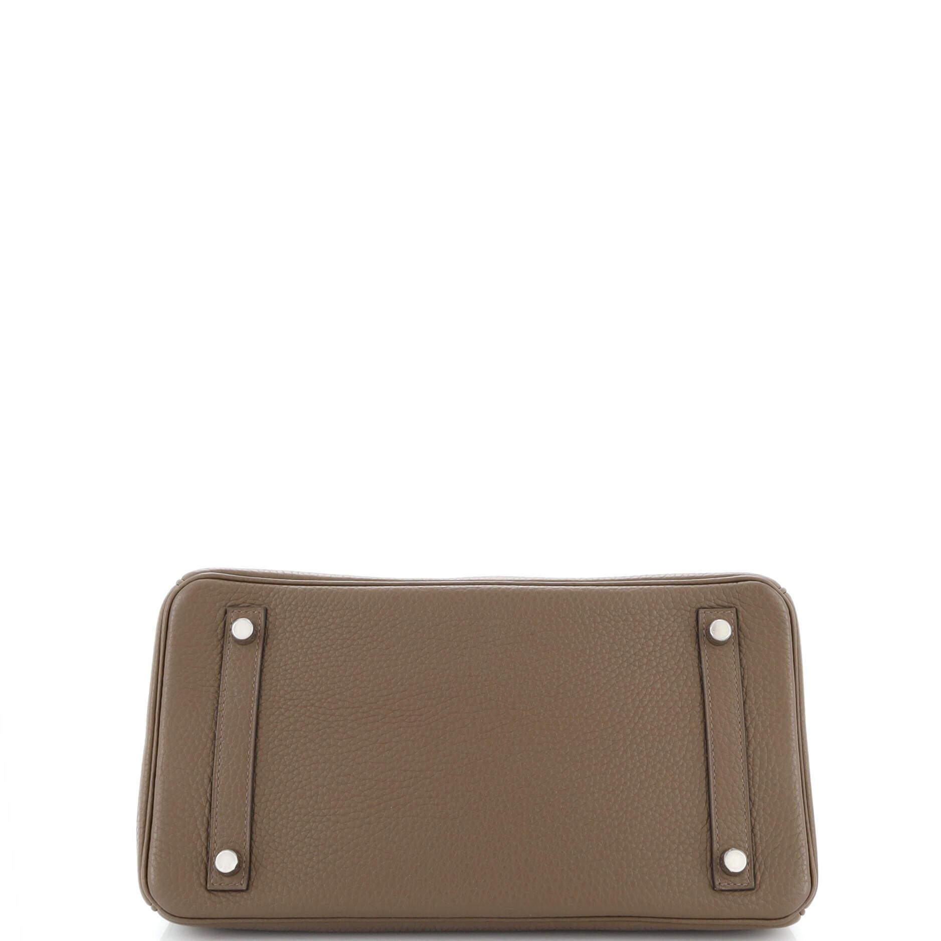 Hermes Birkin Handbag Verso Clemence with Palladium Hardware 30 For Sale 1