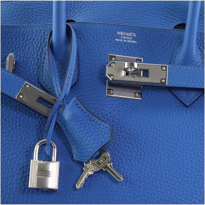 Hermes Birkin Handbag Verso Clemence with Palladium Hardware 30 2