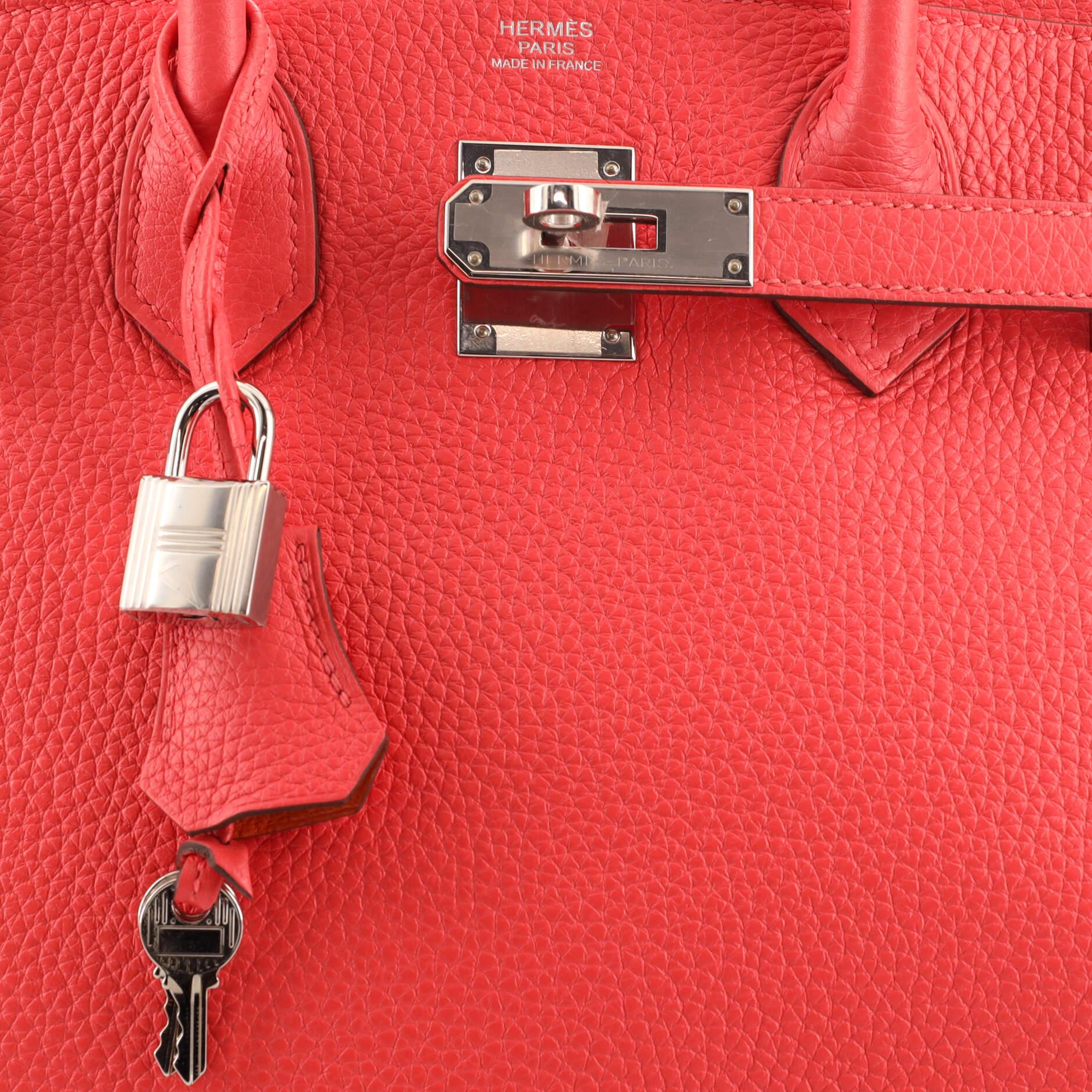 Hermes Birkin Handbag Verso Clemence with Palladium Hardware 30 3