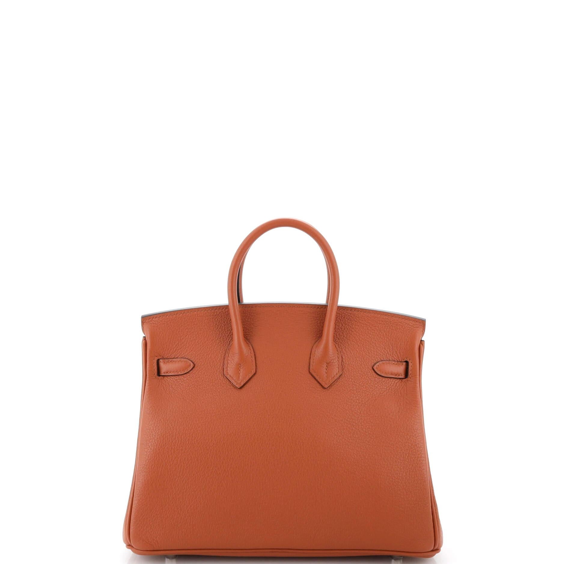 Women's Hermes Birkin Handbag Verso Novillo with Palladium Hardware 25 For Sale