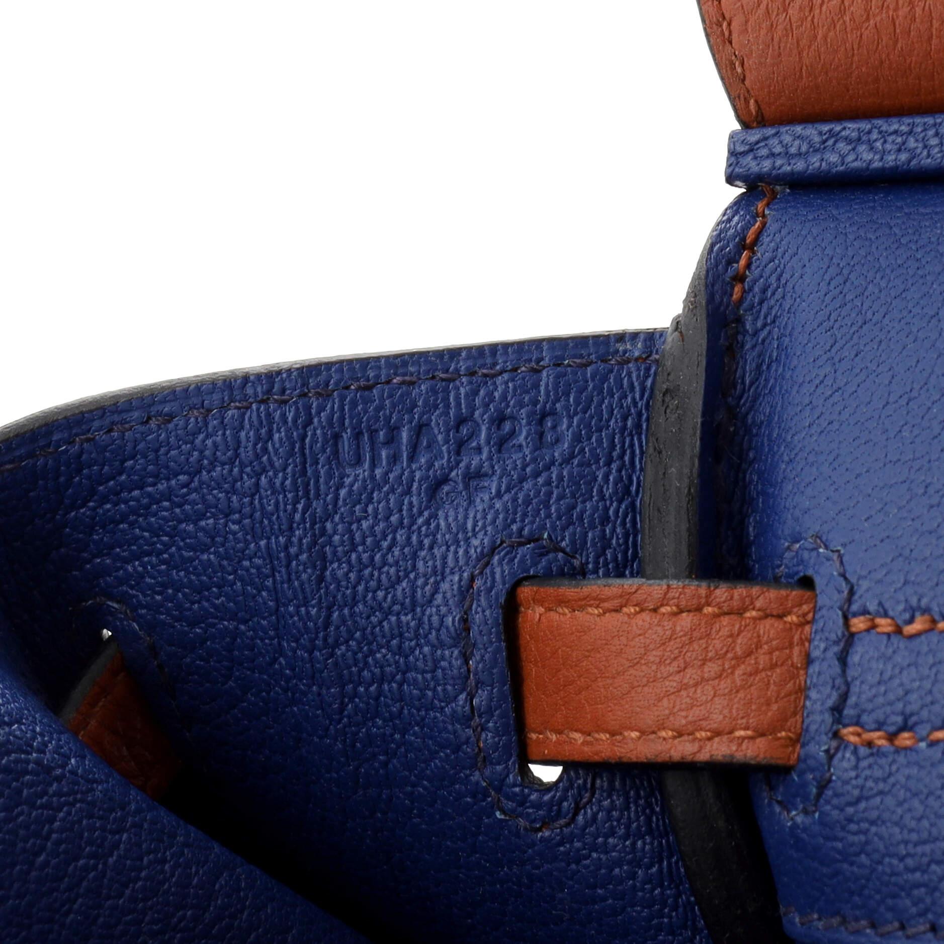 Hermes Birkin Handbag Verso Novillo with Palladium Hardware 25 For Sale 4