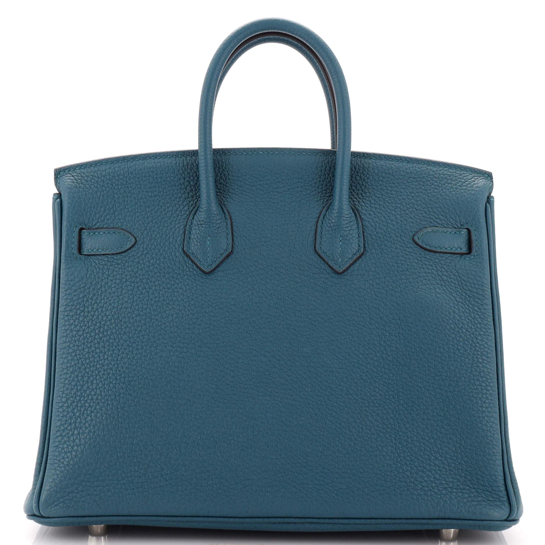 Hermes Birkin Handbag Verso Togo with Palladium Hardware 25 In Good Condition In NY, NY