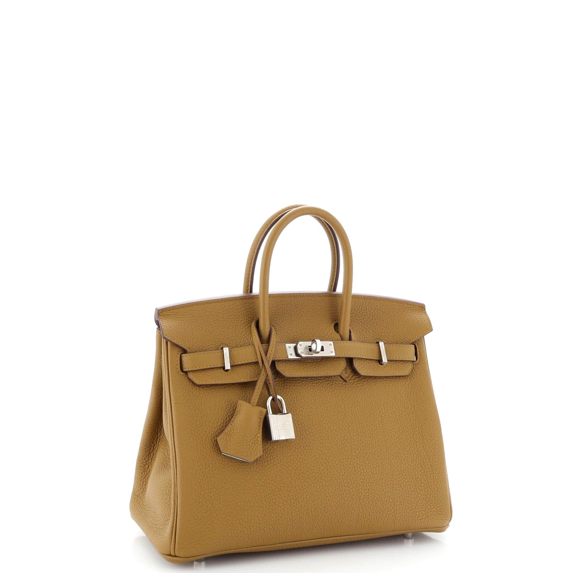 Hermes Birkin Handbag Verso Togo with Palladium Hardware 25 In Good Condition In NY, NY