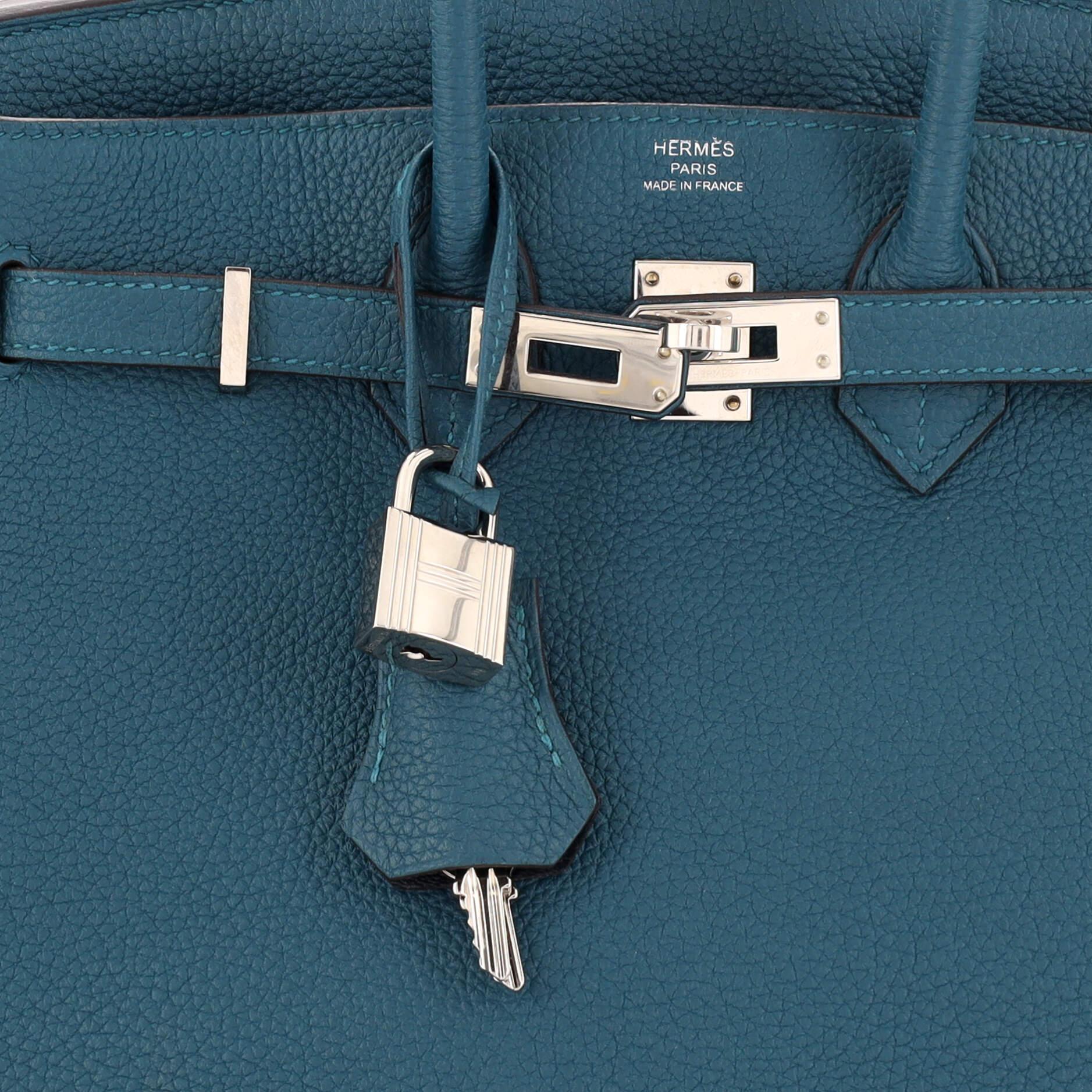Hermes Birkin Handbag Verso Togo with Palladium Hardware 25 2
