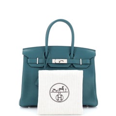 Hermes Birkin Handbag Verso Togo with Palladium Hardware 30