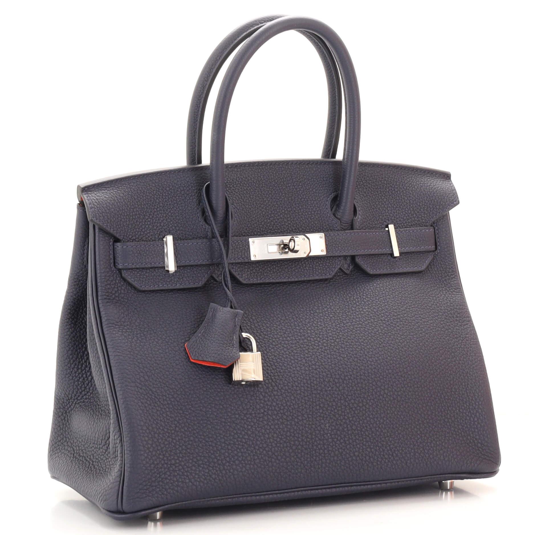 Hermes Birkin Handbag Verso Togo with Palladium Hardware 30 In Good Condition In NY, NY