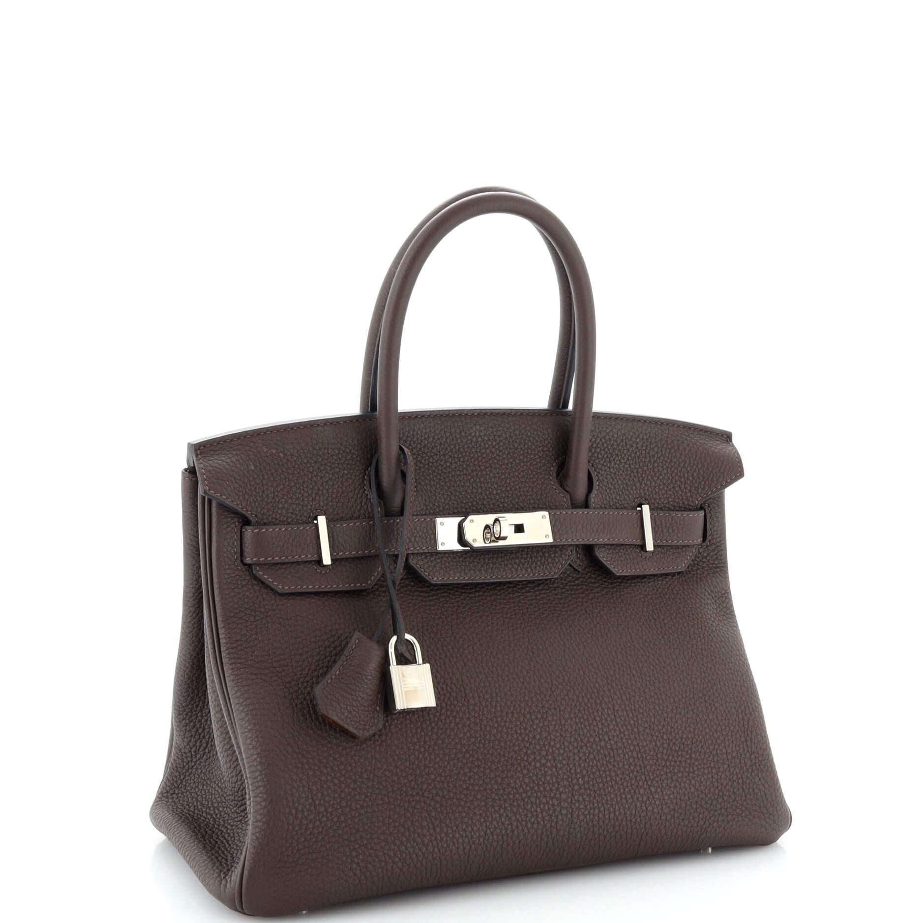 Hermes Birkin Handbag Verso Togo with Palladium Hardware 30 In Good Condition In NY, NY