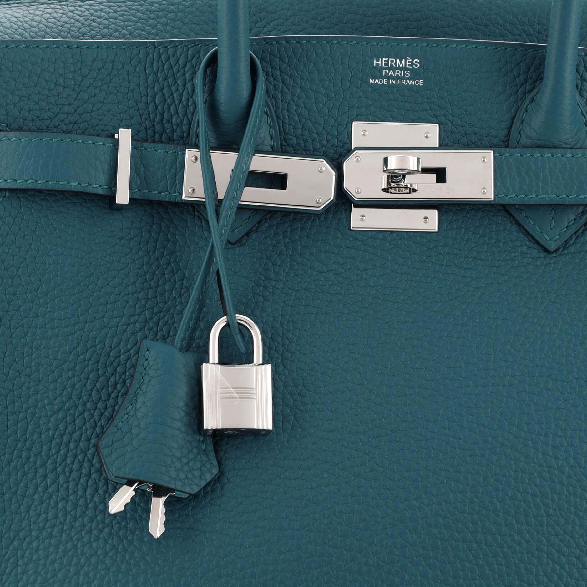 Hermes Birkin Handbag Verso Togo with Palladium Hardware 30 For Sale 3