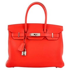 Hermes Birkin Handbag Verso Togo with Palladium Hardware 30