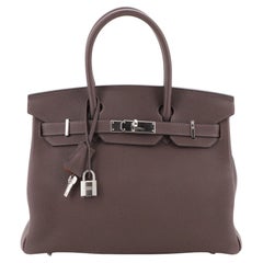 Hermes Birkin Handbag Verso Togo with Palladium Hardware 30