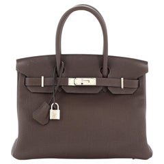 Hermes Birkin Handbag Verso Togo with Palladium Hardware 30