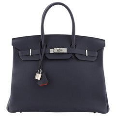 Hermes Birkin Handbag Verso Togo with Palladium Hardware 35