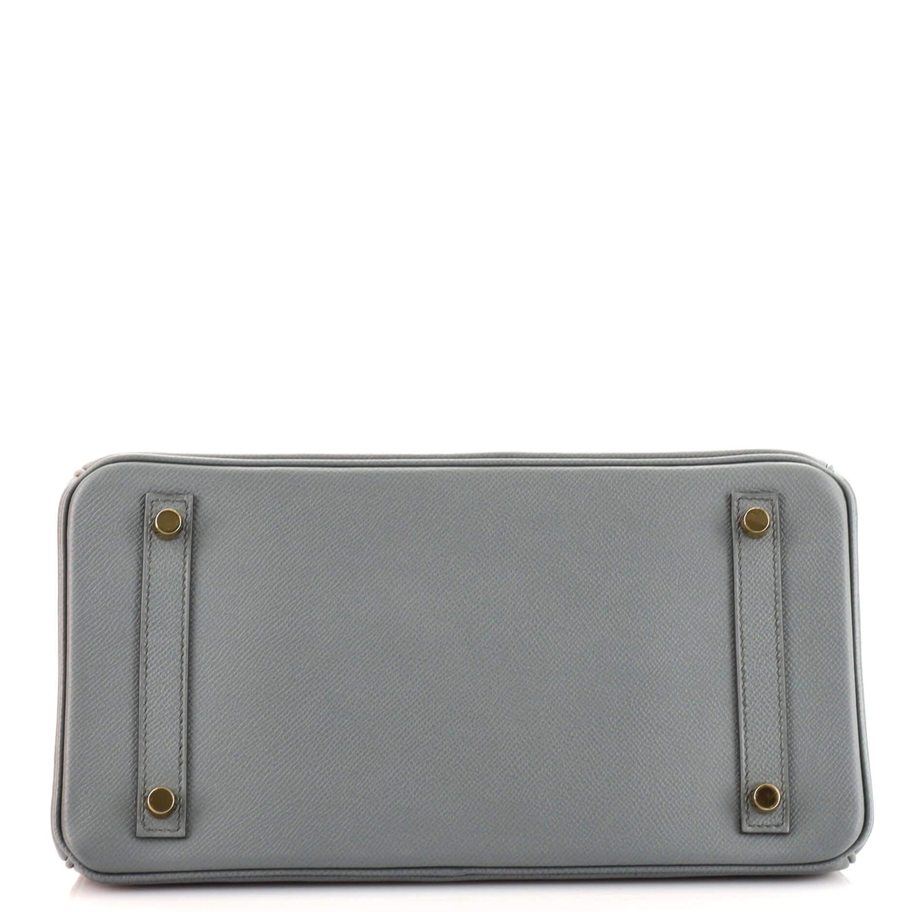 Gray Hermes Birkin Handbag Vert Amande Epsom with Gold Hardware 30