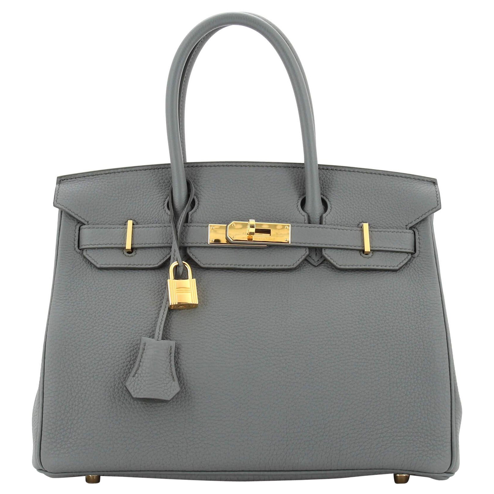 Hermes Birkin Handbag Vert Amande Togo with Gold Hardware 30