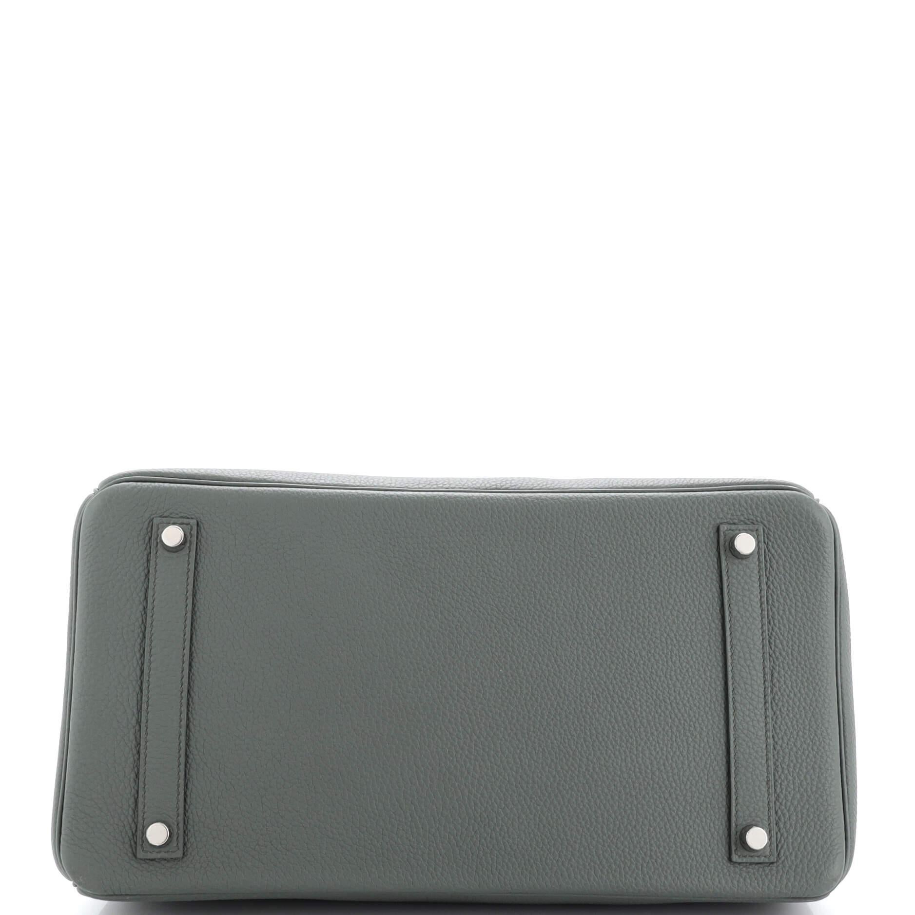 Hermes Birkin Handbag Vert Amande Togo with Palladium Hardware 35 1