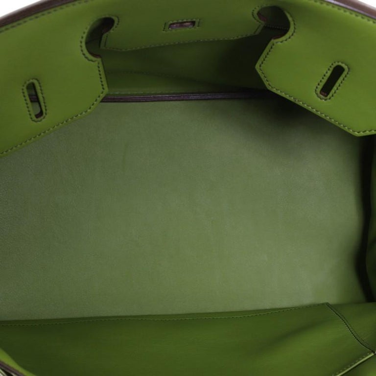 Hermes Birkin Handbag Vert Anis Swift with Palladium Hardware 35
