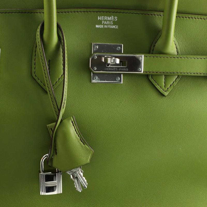Green Hermes Birkin Handbag Vert Anis Swift with Palladium Hardware 35