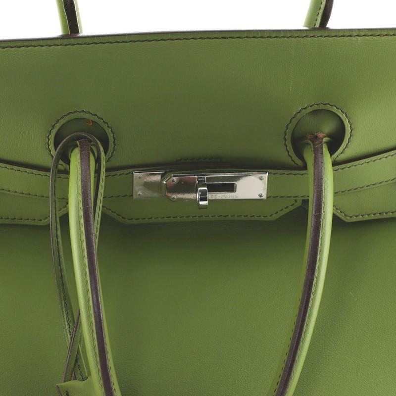 Hermes Birkin Handbag Vert Anis Swift with Palladium Hardware 35 In Good Condition In NY, NY