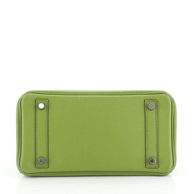 Hermes Birkin Handbag Vert Anis Togo With Palladium Hardware 25  In Good Condition In NY, NY